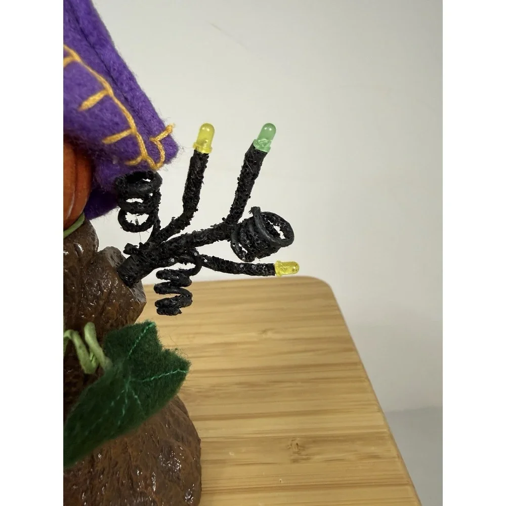 Vintage Halloween Pumpkin Light Up Figurine Musical 7